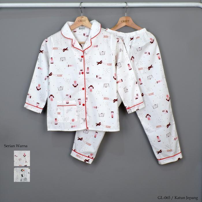Gambar Piyama Anak Perempuan Katun Jepang GREET Model PTP Size 8-10-12 - GL-065, 8 dari greetnightwear undefined Tokopedia