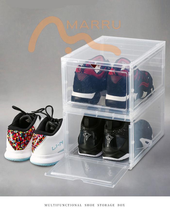 Gambar Kotak Sepatu Transparan Front Open Large Shoe Box Sneaker dari Marru Home Living undefined Tokopedia