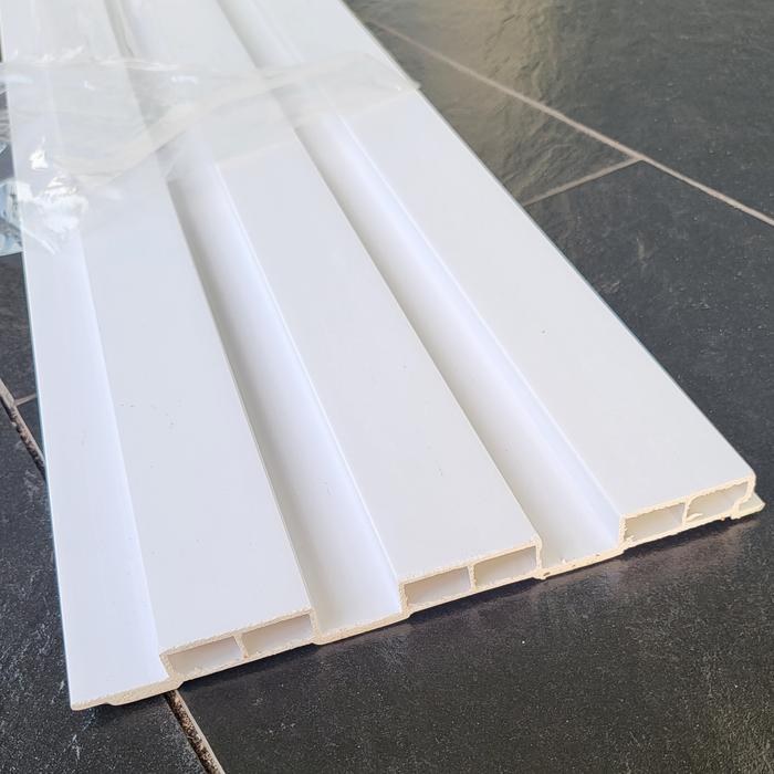 Gambar WPC WALLPANEL Wall Panel ukuran panjang 1 meter - W20 White 1M dari Wallform ID undefined Tokopedia