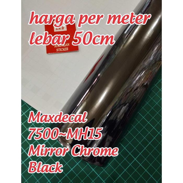 Gambar Sticker Maxdecal Mirror Chrome Black - Stiker Chrom - Skotlet Krom Max dari ezazshoop undefined Tokopedia