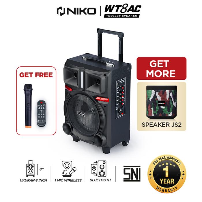 Gambar Trolley Speaker Niko WT8 [8 inchi] - 8AC dari Niko Indonesia undefined Tokopedia
