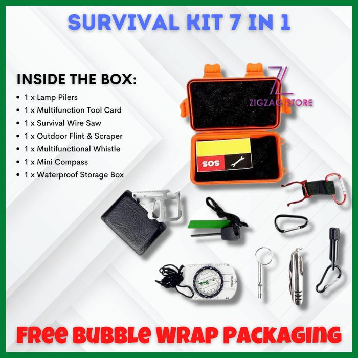 Gambar Survival Kit Alat Survival Multifungsi Outdoor Camping Set - 11 in 1 dari ZigZag-Store undefined 3 Tokopedia