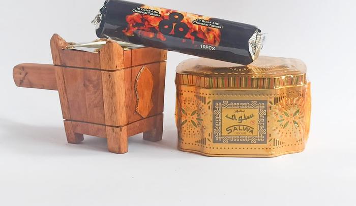 Gambar PAHE mabkharah kecil kayu jati+buhur bubuk Salwa Oodur Original dan ar dari fetum151 undefined Tokopedia
