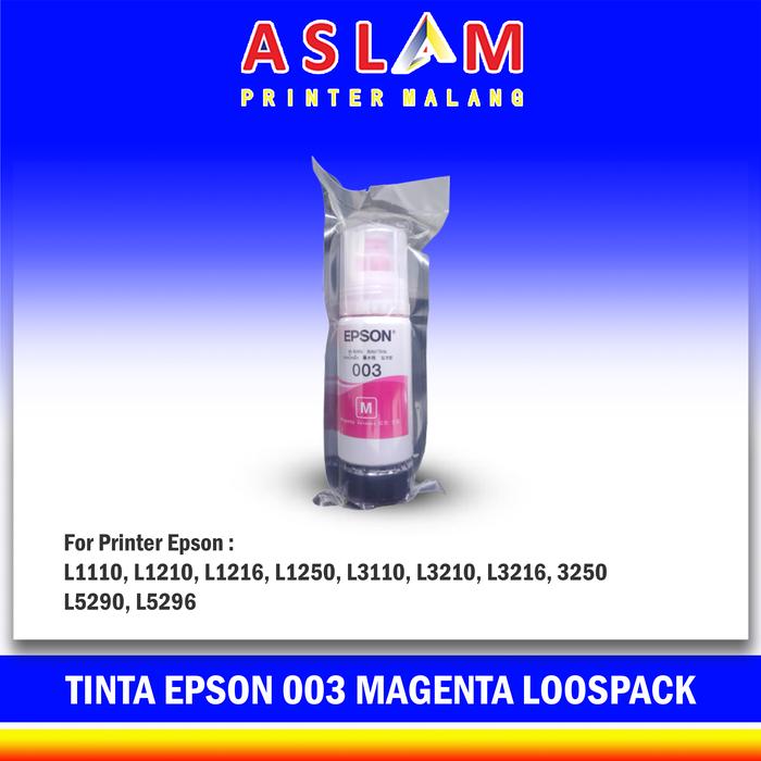 Gambar Tinta Epson 003 Original EcoTank CMYK Printer L1110 L3110 L3150 - Merah los pack dari Aslam Printer Malang undefined Tokopedia