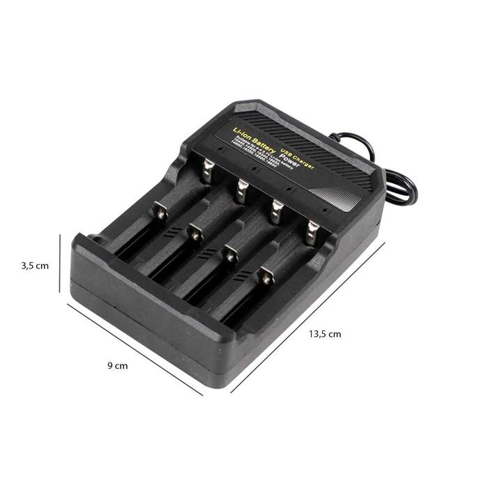 Gambar Baterai 18650 Flat Top / Pin Batere 18650 Battery - CAS 18650 4SLOT dari zetama id undefined Tokopedia