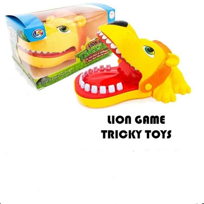 Gambar Mainan anak singa gigit jari LION TRICKY TOYS HAND GAMES dari D''TOYS undefined Tokopedia