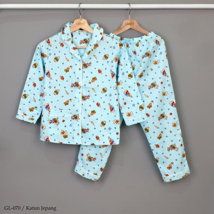 Gambar Piyama Anak Perempuan Katun Jepang GREET Model PTP Size 8-10-12 - GL-070, 12 dari greetnightwear undefined Tokopedia