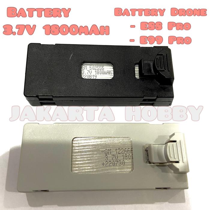 Gambar Baterai Battery Batre Lipo Drone E88/E99 Pro 3.7V 1800mAh dari Jakarta Hobby undefined Tokopedia