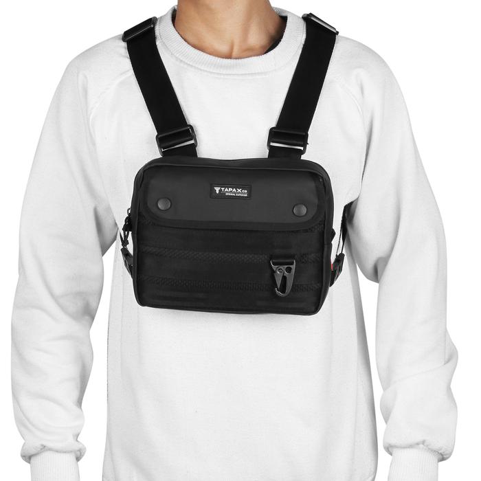 Gambar Tas Selempang Pria Wanita Tapaxco Cosmo Tas Dada Premium Waterproof - Hitam dari Tapaxco undefined Tokopedia