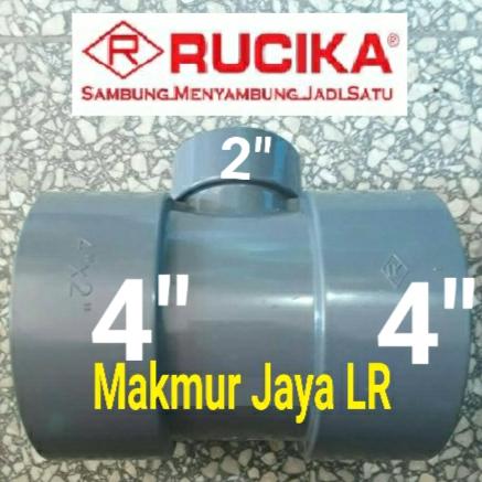 Gambar Reducer Tee T PVC 4" x 2" Verlop 4 x 2 inch Reducing Vlok Tee Sok 4x2 - D RUCIKA 4"x2" dari MAKMUR JAYA LR undefined Tokopedia