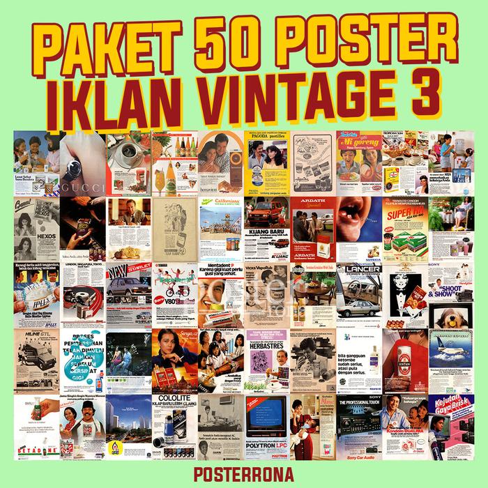 Gambar [50 PCS] POSTER IKLAN JADUL VINTAGE RETRO SERIES - IKLAN#3, A6 SIAP TEMPEL dari Posterrona undefined Tokopedia