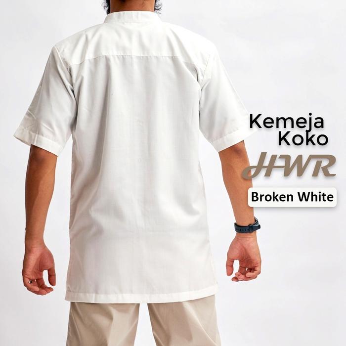 Gambar Kemeja Koko HWR Untuk Kuliah / Kantor Bahan Toyobo Fodu Ori dan Halus - Putih, M dari Baju Berkah Store undefined Tokopedia
