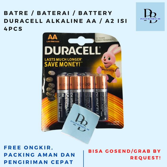 Gambar Batre / Baterai / Battery Duracell Alkaline AA / A2 isi 4pcs dari Pusat Baterai 88 undefined Tokopedia