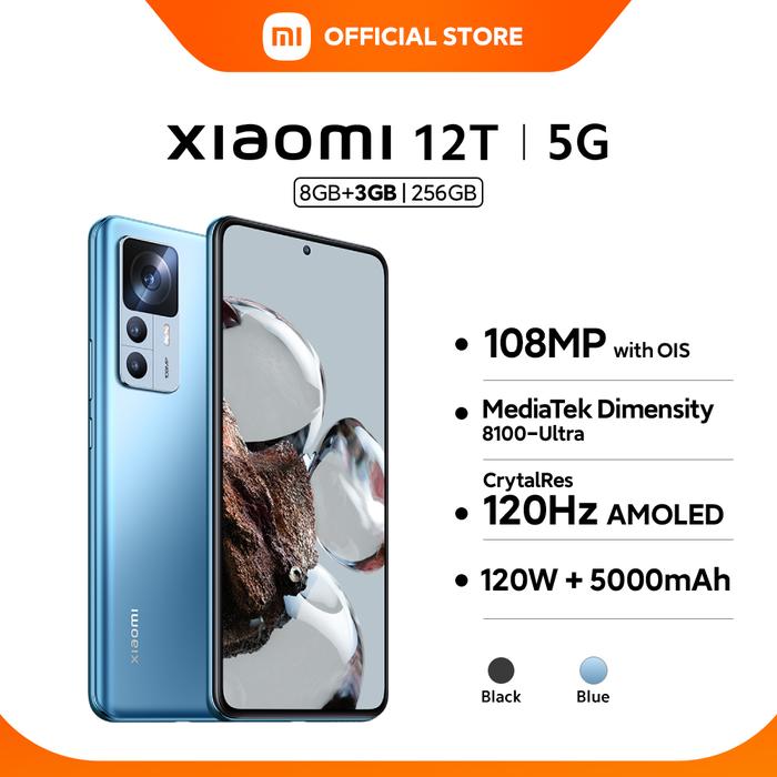 Gambar XIAOMI OFFICIAL Xiaomi 12T 5G - Blue, 8/256GB dari Xiaomi Indonesia undefined Tokopedia