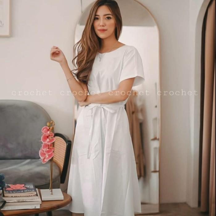 Gambar JOCELYN LN DRESS / CROCHET CLOTHING / DRESS KATUN WANITA - WHITE dari CrochetClothing undefined Tokopedia