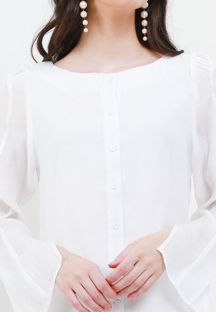 Gambar ELLE Apparel Original-Long Sleeve Blouse - Putih, M dari ElleLadies undefined Tokopedia