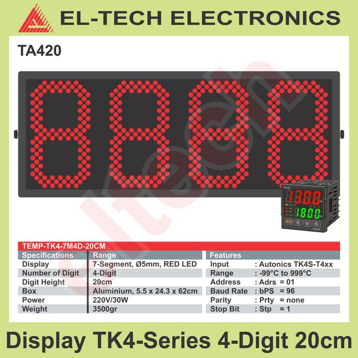 Gambar Display Temperature Termometer Alat Ukur Suhu Industri Autonics TK4S - 4-Digit 20cm dari ELTECH online undefined Tokopedia