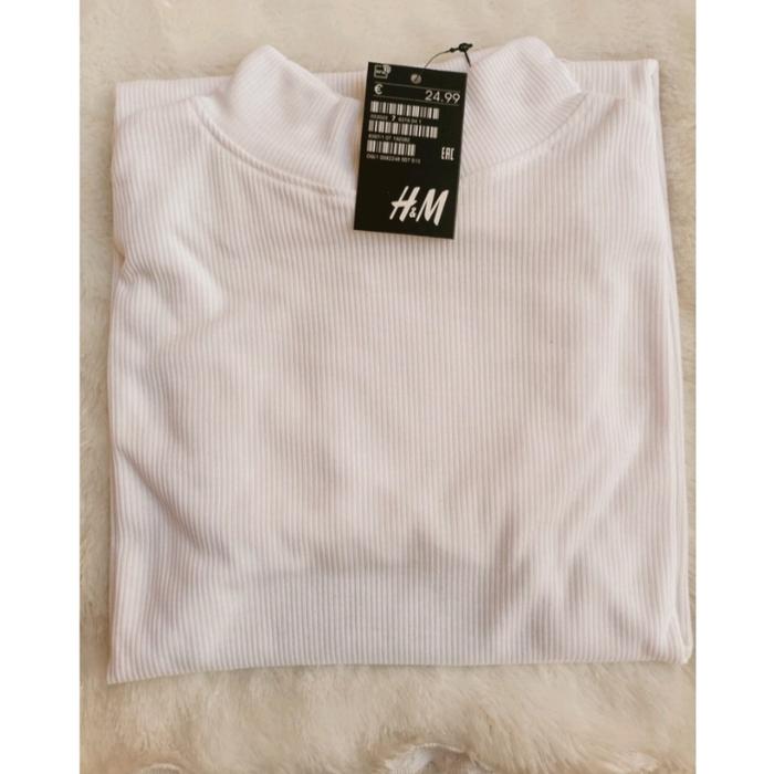 Gambar kaos turtleneck wanita lengan pendek - Putih, All Size dari Rocketcross undefined Tokopedia