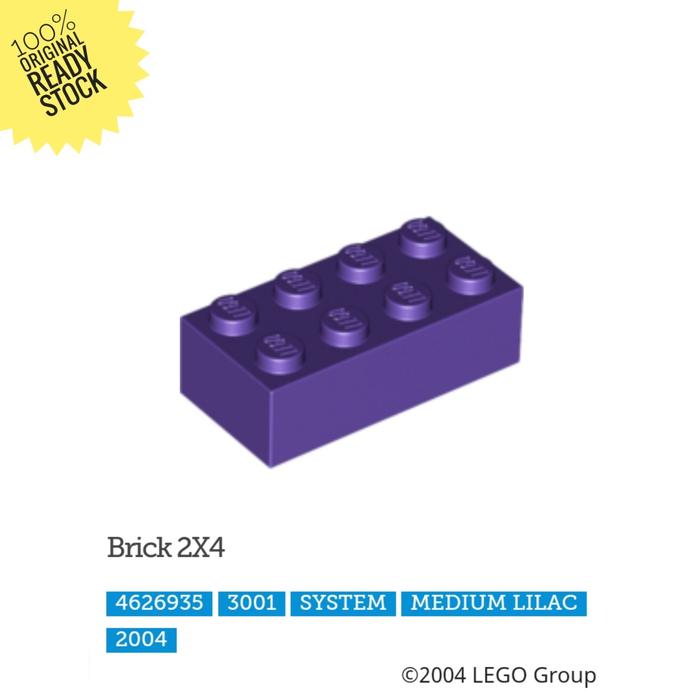 Gambar Lego Part 3001 Brick 2 x 4 - Ungu tua dari Lil-McBrick undefined Tokopedia