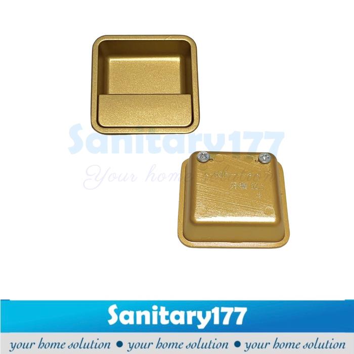 Gambar Tarikan Laci tanam kotak handle kunci pegangan lemari pintu kitchen set furniture gold hitam kuning silver grey abu tarik pintu geser - 6431 gold dari imey177 undefined Tokopedia