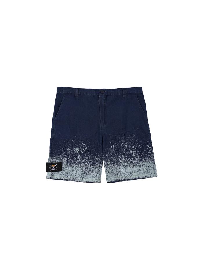 Gambar W.ESSENTIÈLS x One Piece Luffy Washed Short Denim Indigo - L/32 dari Wormhole Store undefined Tokopedia