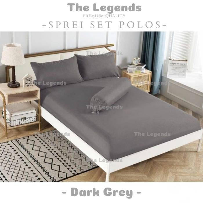 Gambar sprei 120x200 seprei the legends single polos sudut karet Bantal Guling - Abu-abu, 120x200x10 dari THELEGENDS OFFICE undefined Tokopedia