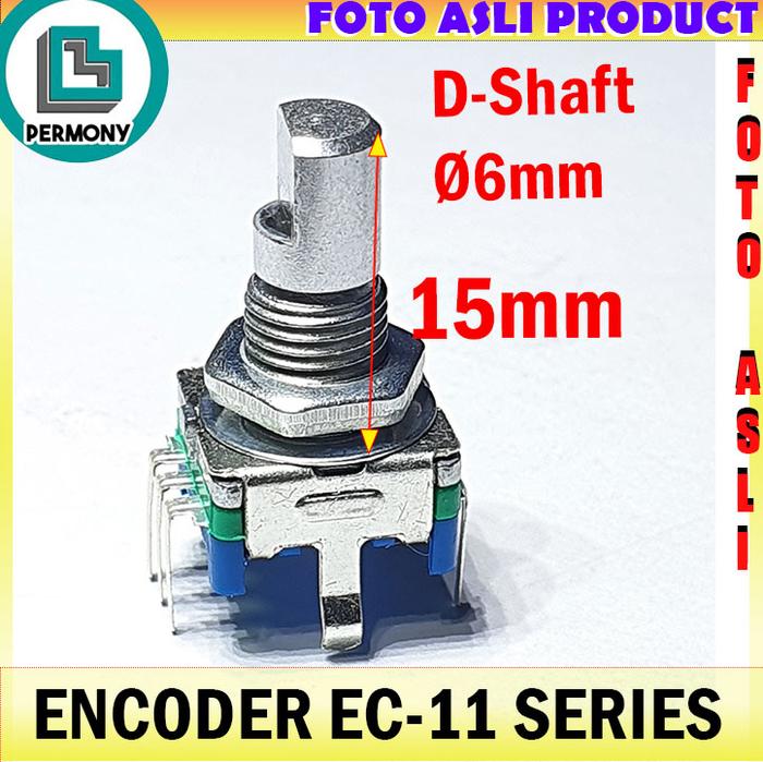 Gambar Encoder ec11 push on switch rotary digital audio potensiometer - 15mm_DType dari Permony Store undefined Tokopedia