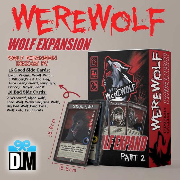 Gambar Kartu Werewolf 2025 Bahasa Indonesia Lengkap Card Game Remake - Wolf Expand dari Dm.Giftidea undefined Tokopedia