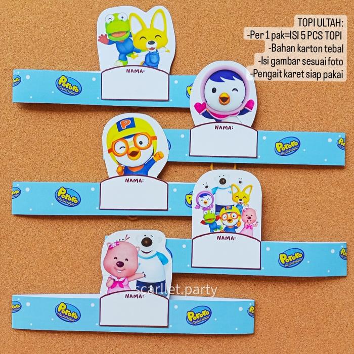 Gambar TOPI PORORO TOPI ULTAH ULANG TAHUN HAPPY BIRTHDAY MAHKOTA LINGKAR ANAK - UNDANGAN ISI 20 dari Scarllet Party undefined 4 Tokopedia