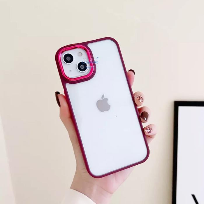 Gambar Case Transparant List Warna Warni for iPhone XR 11 12 13 Pro Max - Red, Ip 13 ProMax dari Berkah martt undefined Tokopedia