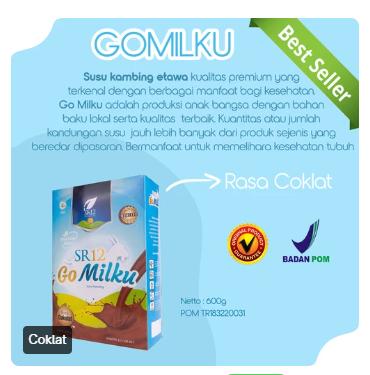 Gambar SUSU KAMBING ETAWA GO MILKU SR12 / MENGOBATI MASALAH PENAFASAN 200 Gr - Coklat dari Feina Mart undefined Tokopedia