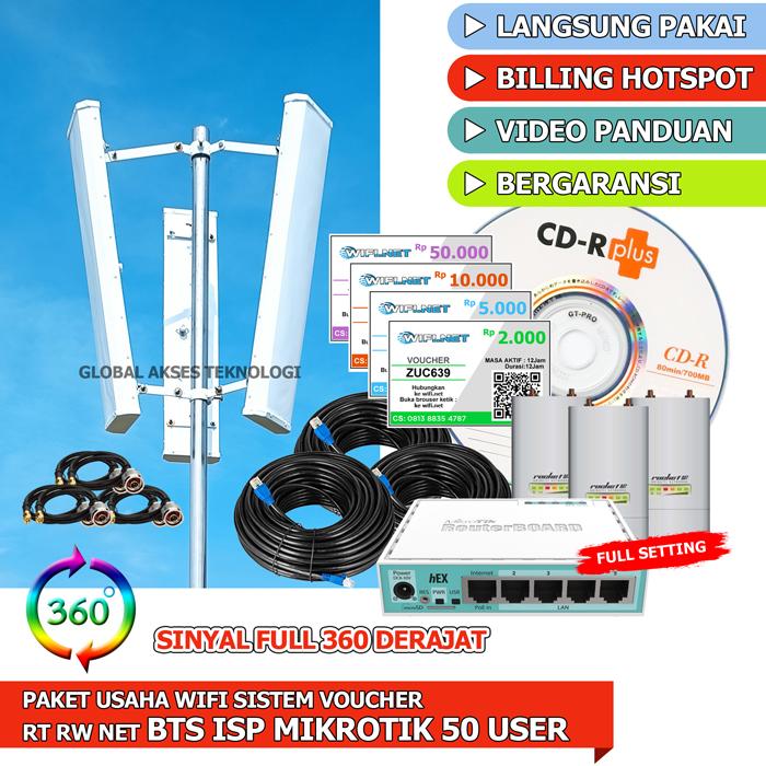 Gambar Paket alat usaha wifi Hotspot RT RW NET Sistem Voucher 10 Km Rocket M2 - RB750R2 dari GLOBAL AKSES TEKNOLOGI_NEW undefined Tokopedia