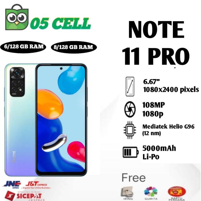 Gambar XIAOMI REDMI NOTE 11 PRO 6/128GB GARANSI RESMI XIAOMI INDONESIA - Blue dari 05Cell undefined Tokopedia
