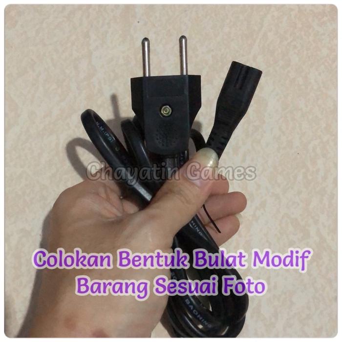 Gambar KABEL AC ORI PSX / PS2 / PS3 SLIM / PS4 (COLOKAN BULAT) - Colokan Bulat dari Chayatin Games undefined Tokopedia