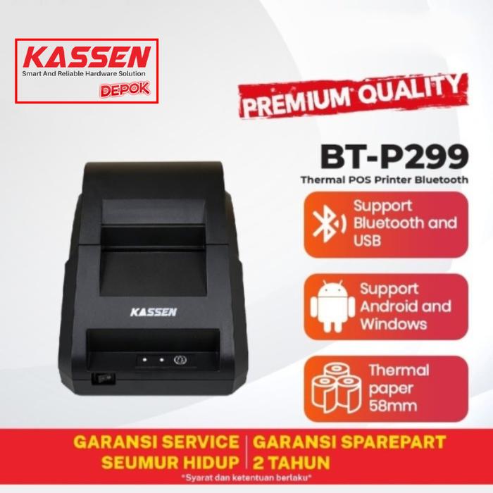 Gambar PRINTER KASSEN BT-P299 THERMAL via USB Bluetooth dari KASSEN DEPOK undefined Tokopedia