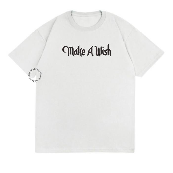 Gambar DINO CLOTHING - KAOS MAKE A WISH KATUN COMBED PREMIUM UNISEX WANITA - Putih, S dari This is Dino undefined Tokopedia