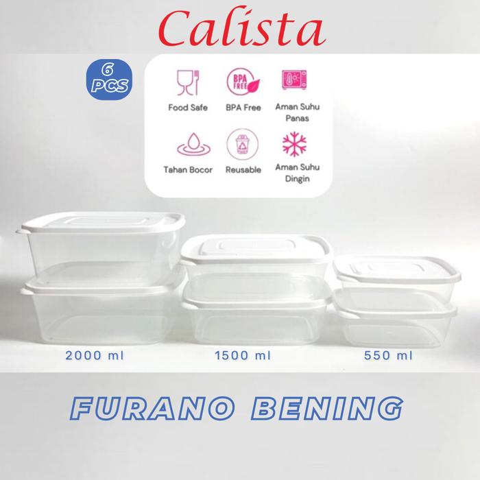 Gambar TOPLES KULKAS FREEZER SET CALISTA FURANO PREMIUM FOOD CONTAINER PREP - Putih dari DAPOOR CALISTA undefined Tokopedia