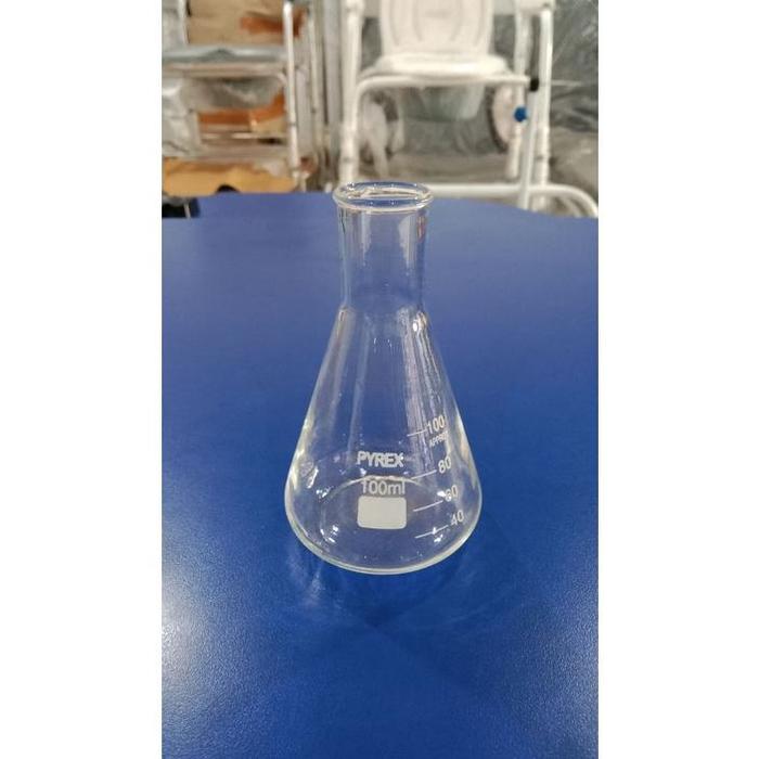 Gambar Tabung Ukur Erlenmeyer Pyrex / Tabung Erlenmeyer Original - 100ml dari LurAgung01 undefined Tokopedia