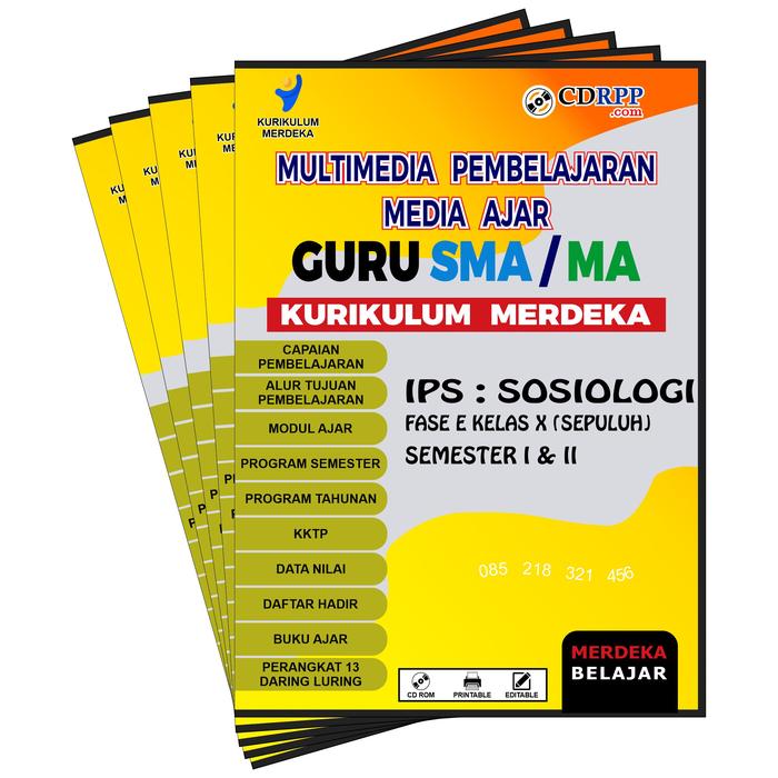 Gambar RPP SMA Kelas X Kurikulum Merdeka Modul Ajar - IPS Sosiologi dari tiTasik Store undefined Tokopedia