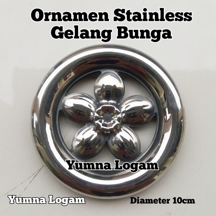 Gambar Ring gelang 10cm ornamen stainless aksesoris pagar besi teralis - bunga 10cm dari yumnalogam undefined Tokopedia
