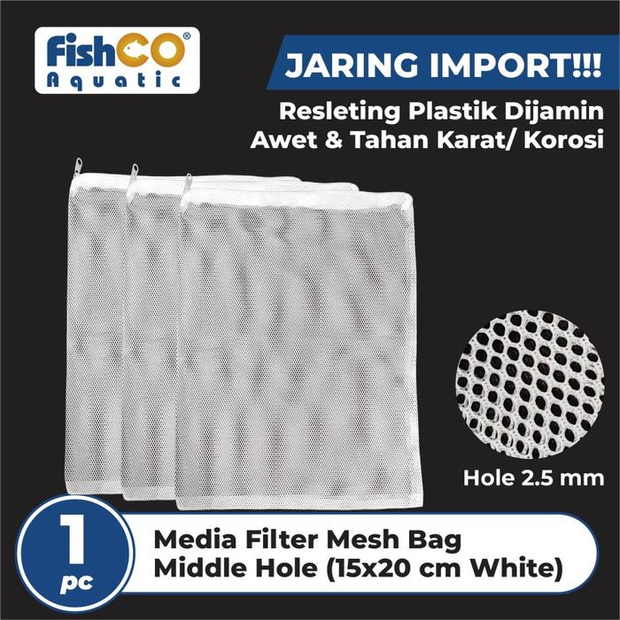 Gambar Jaring Kantong Tas Media Filter Mesh Bag Aquarium & Kolam Ikan 15x20cm - 15x20cm dari Fishco Aquatic undefined Tokopedia