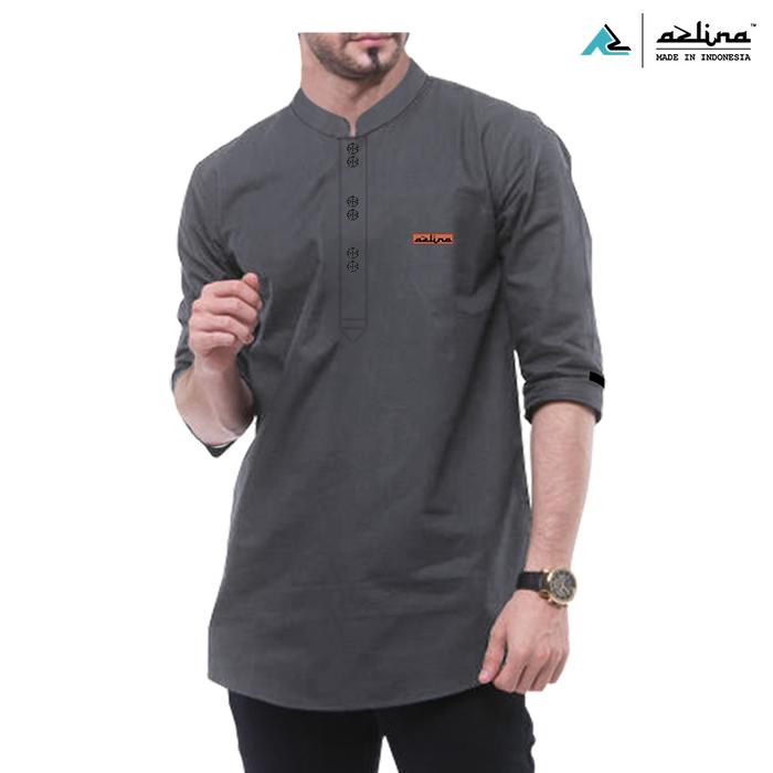 Gambar BAJU GAMIS MUSLIM KURTA PRIA - FASHION BAJU MUSLIM TERBARU & TERLARIS - Abu Tua, XXL dari AzStore81 undefined Tokopedia