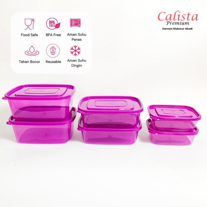 Gambar TOPLES KULKAS FREEZER SET CALISTA FURANO PREMIUM FOOD CONTAINER PREP - Ungu dari DAPOOR CALISTA undefined Tokopedia
