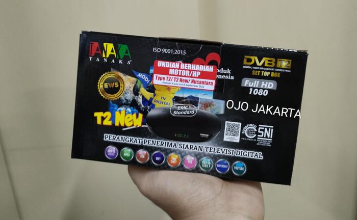 Gambar SET TOP BOX/Decoder/Reciver/STB DVB T2 DIGITAL OVAL NEW TANAKA - STB only dari Ojo Jakarta undefined Tokopedia