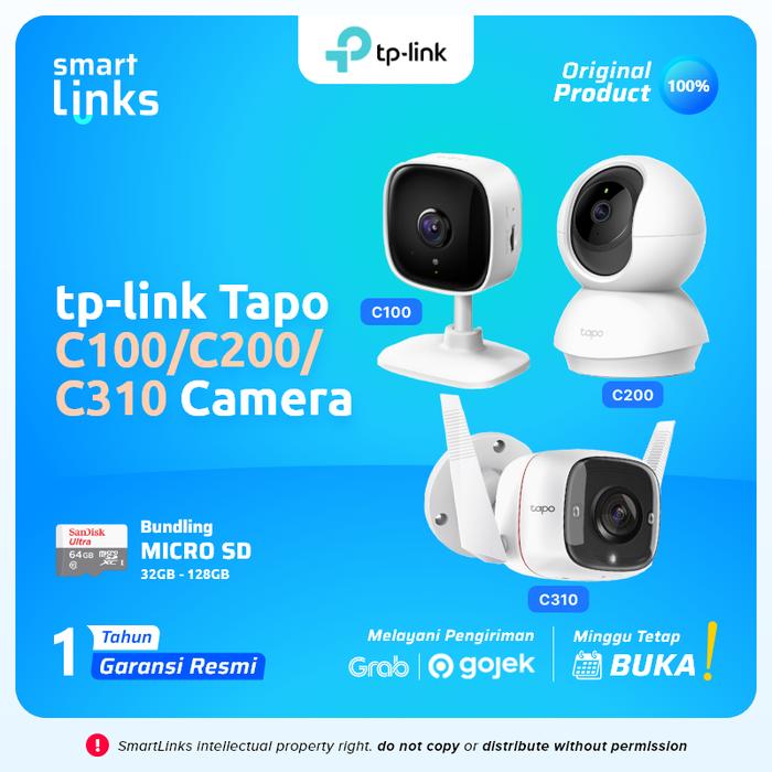 Gambar TP-LINK Tapo C200/C100/C310 Pan/Tilt Home Security Wi-Fi Camera IP - C100, CCTV Saja dari Smartlink Indonesia undefined Tokopedia