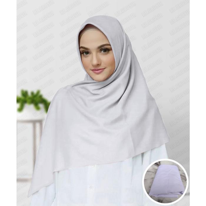Gambar Kerudung Segi Empat 115x115 Hijab Wolfis Segiempat Grade A Premium - Putih dari OzraStore undefined Tokopedia