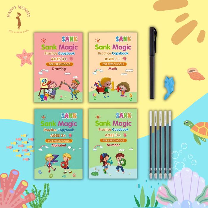 Gambar Buku Belajar Anak Preschool Menulis Hurus Angka / Magic Line Book - Sank Magic dari Happy Mommy Baby Shopp undefined Tokopedia