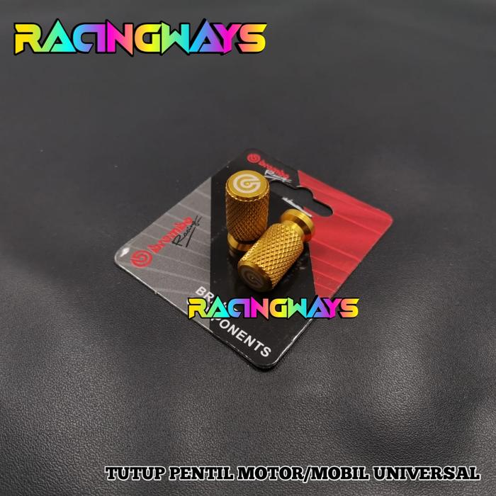 Gambar Tutup Pentil Cnc Warna Logo Brembo Universal Tutup Pentil Sepeda Motor - Gold dari RacingWays undefined Tokopedia