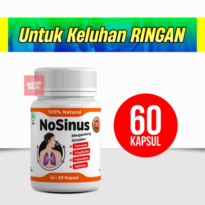 Gambar NOSINUS Obat Penyakit Sinusitis 100% Alami, Solusi Sinus, Nyeri Dada - 60 KAPSUL dari MISTERHALAL undefined Tokopedia