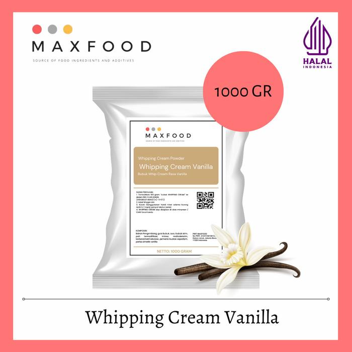 Gambar Bubuk Whip Cream / Premix Whipping Cream / Whipped Cream - Vanilla dari aromas indonesia undefined Tokopedia